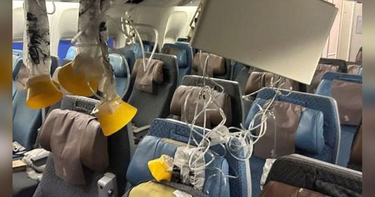 Kesaksian Ngeri Penumpang Singapore Airlines Saat Turbulensi: Pesawat Miring, Kabin Penyok