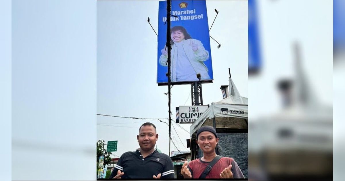 Potret Wajah Komika Marshel Widianto Terpampang di Baliho Raksasa, Maju Pilkada Tangsel?