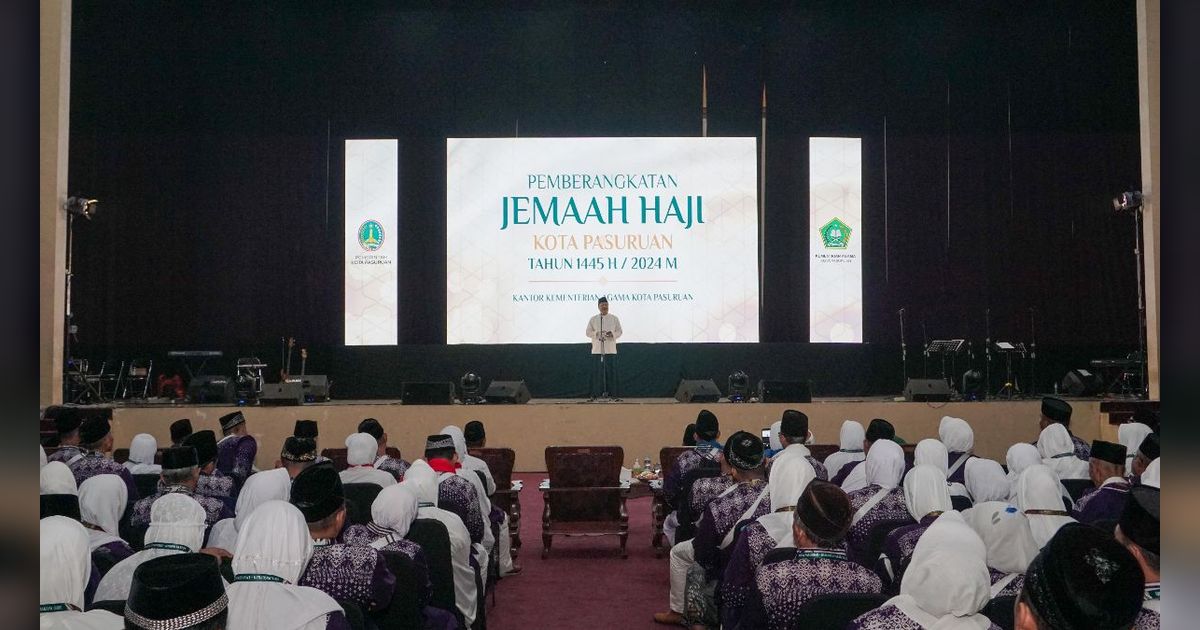 Ratusan Jemaah Calon Haji Kloter 46 di Pasuruan Diberangkatkan dengan Megah