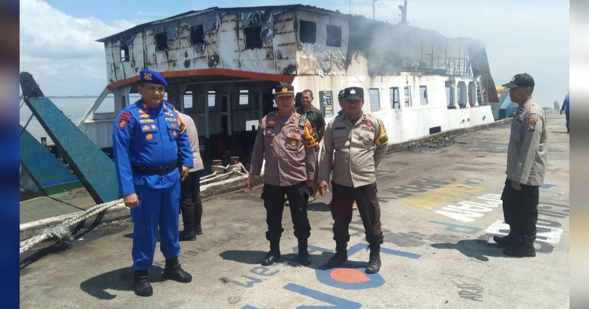 Kapal Roro Terbakar saat Perbaikan Pelabuhan BUMD Bengkalis, Begini Kronologinya