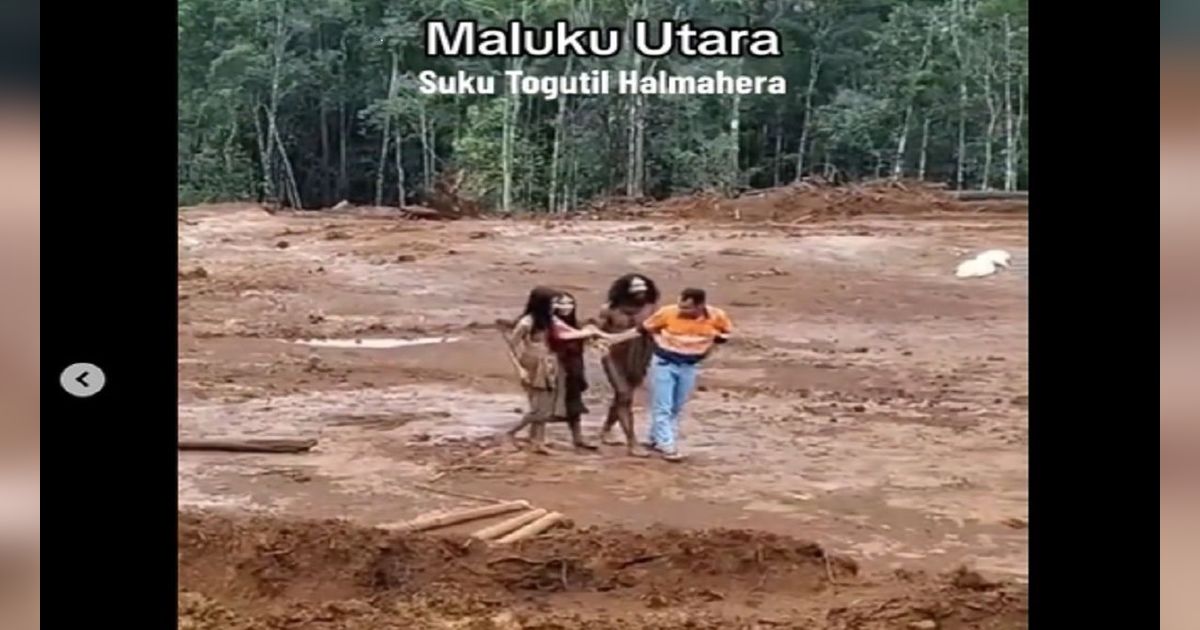 Momen Langka, Suku Togutil Datangi Para Pekerja di Hutan, Langsung Diajak Makan Bersama