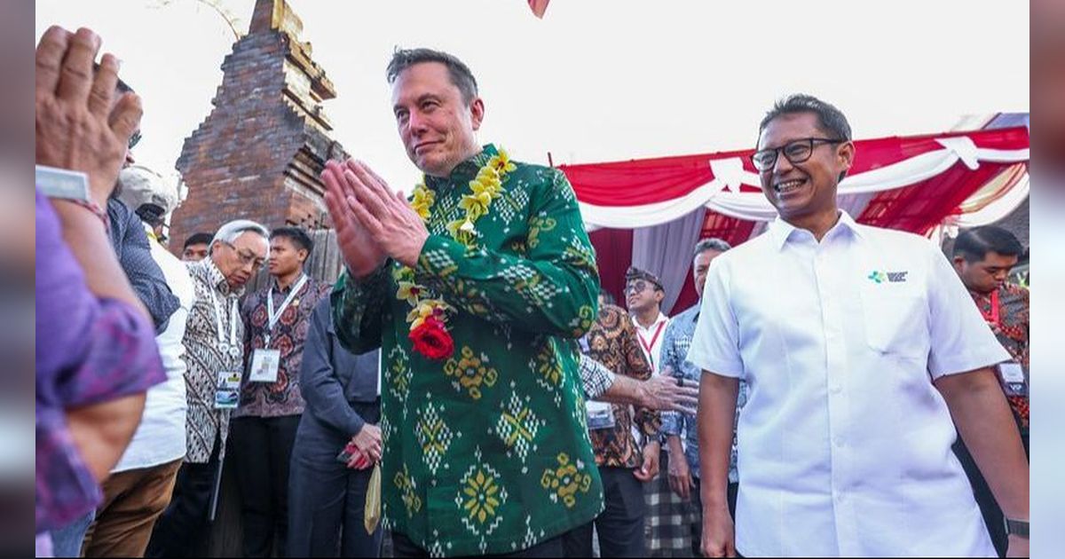 Tawa Elon Musk Lupa Nyalakan Mic Bicara Depan Jokowi