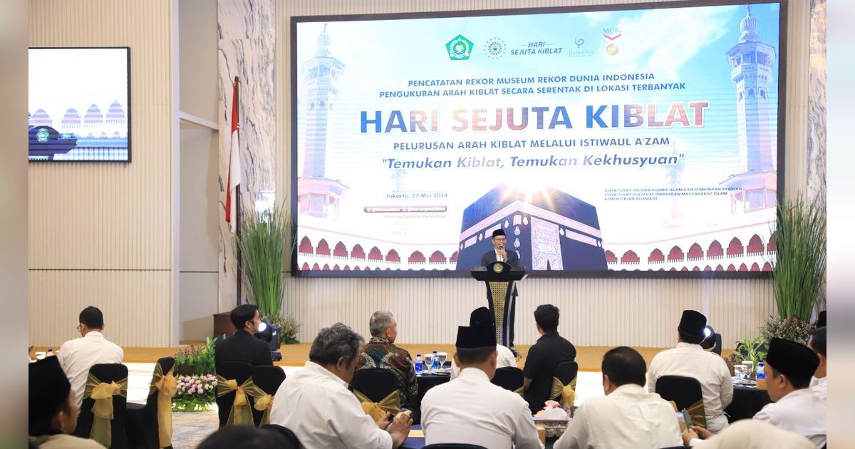 Kemenag Raih Rekor Muri, Pengukuran Arah Kiblat Serentak Diikuti Sejuta Partisipan di 30 Provinsi