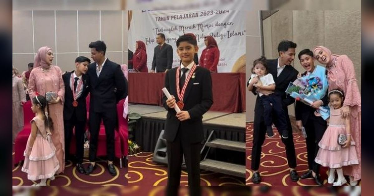 10 Potret King Faaz Wisuda SD, Kehadiran Sang Ayah Sambung, Sonny Septian  Langsung Banjir Pujian - Bangga Banget