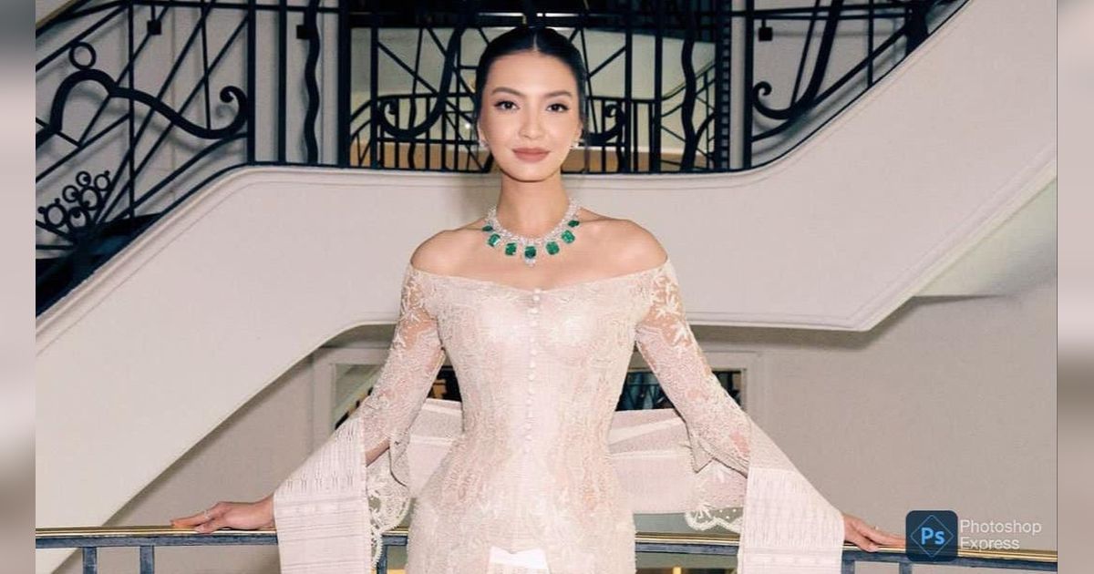 Pancarkan Aura Mahal, Potret Raline Shah Berkebaya dan Pakai Kain Ulos di Acara Closing Cannes Film Festival Buat Kagum