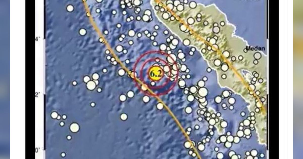 Aceh Diguncang Gempa Magnitudo 6,2