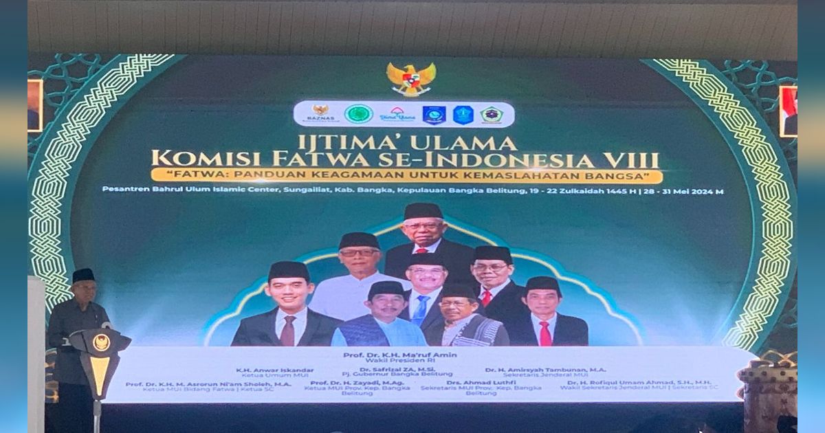 Buka Ijtima Ulama Komisi Fatwa, Wapres: Tanggung Jawab Ulama menjaga Negara, Jangan sampai Menyimpang