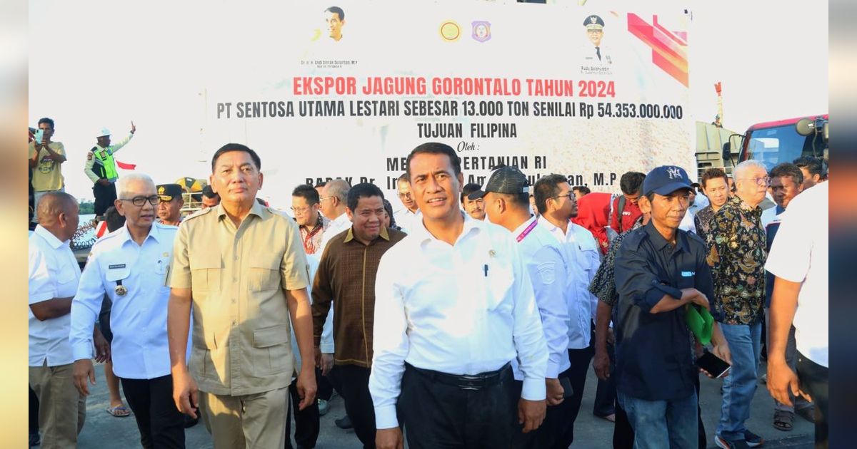 Lepas Ekspor Jagung Gorontalo ke Filipina, Mentan Harapkan Petani Sejahtera