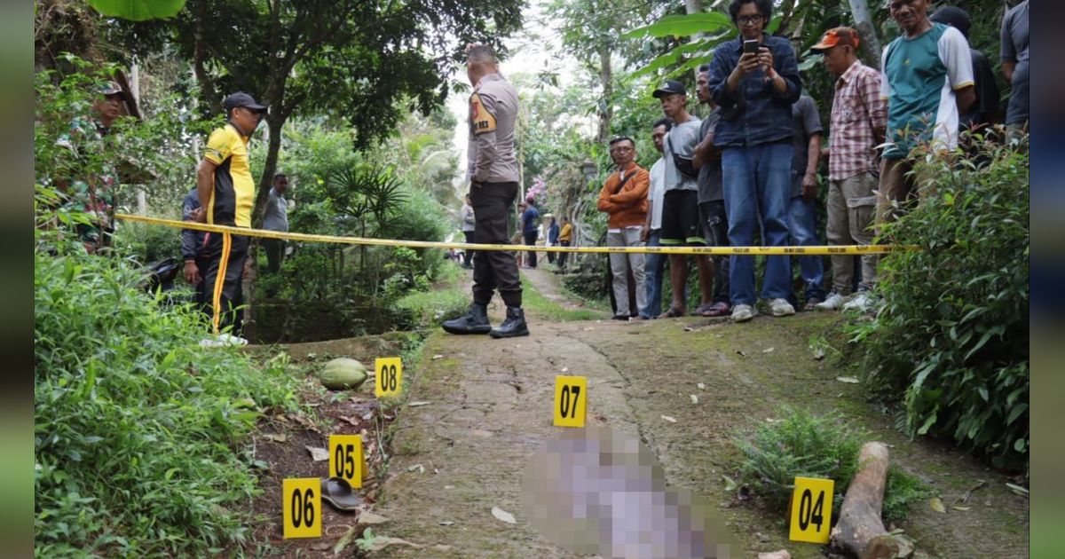 FOTO: Penampakan TKP Kasus Suami Mutilasi Istri di Ciamis, Darah Berceceran di Jalanan