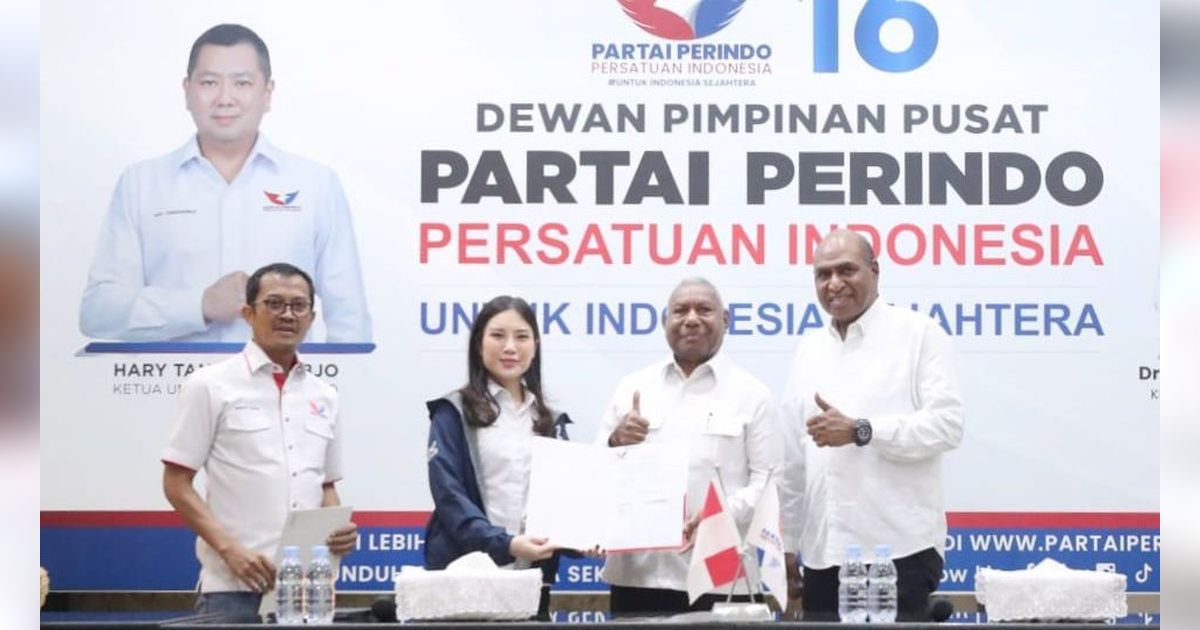 FOTO: Partai Perindo Deklarasikan Dukungan untuk Dominggus-Lokatani di Pilgub Papua Barat 2024