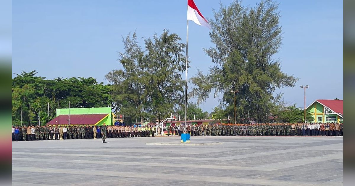 Jokowi Bakal Hadir, TNI-Polri Apel Pasukan jelang Upacara Harlah Pancasila di Blok Rokan