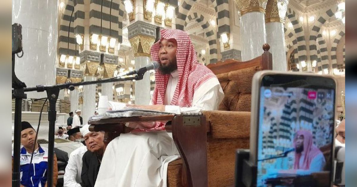Sosok Ariful Bahri Satu-satunya Ustaz Indonesia di Masjid Nabawi, Kajian Banjir Jemaah
