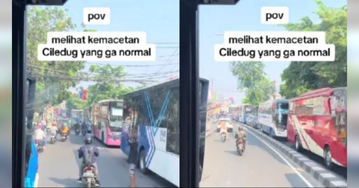 Macetnya Ngga Ngotak, Di sepanjang jalan Ciledug, hampir semua kendaraan yang ada adalah bus.