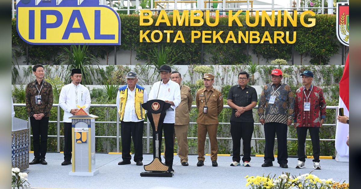 Jokowi Resmikan Sistem Pengelolaan Air Limbah Domestik Terpadu di Pekanbaru