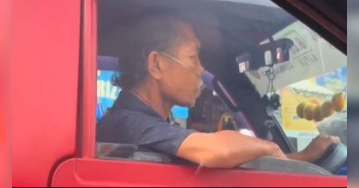 Cerita d Balik Viral Perjuangan Sopir Angkot Mencari Nafkah, Tetap Kerja Meski Pakai Selang Oksigen, Videonya Ditonton 6,8 Juta Kali