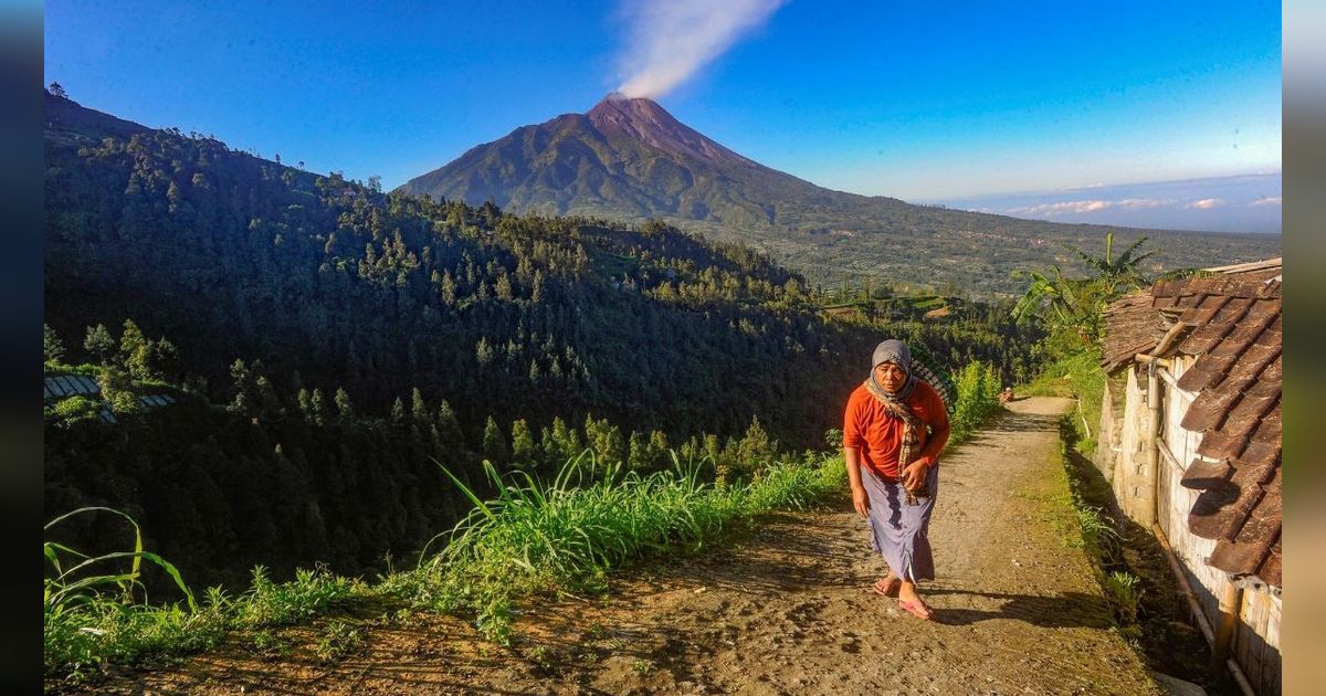 FOTO: Potret Warga Dusun Tempel dan Dusun Bentrokan Hidup di Dataran Tinggi dengan Kemiringan Mendebarkan