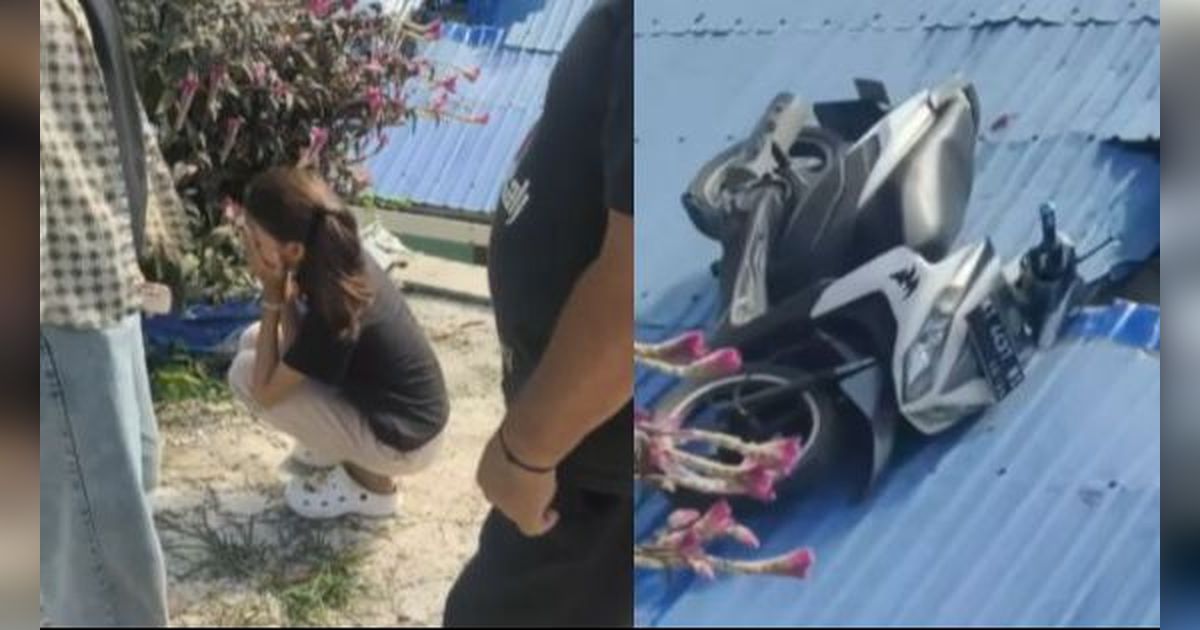 Viral Motor Nyangkut di Atap Rumah Warga Kaltim, Pengemudi Menangis & Menutupi Wajah: Kisah Menyentuh dalam 140 Karakter!