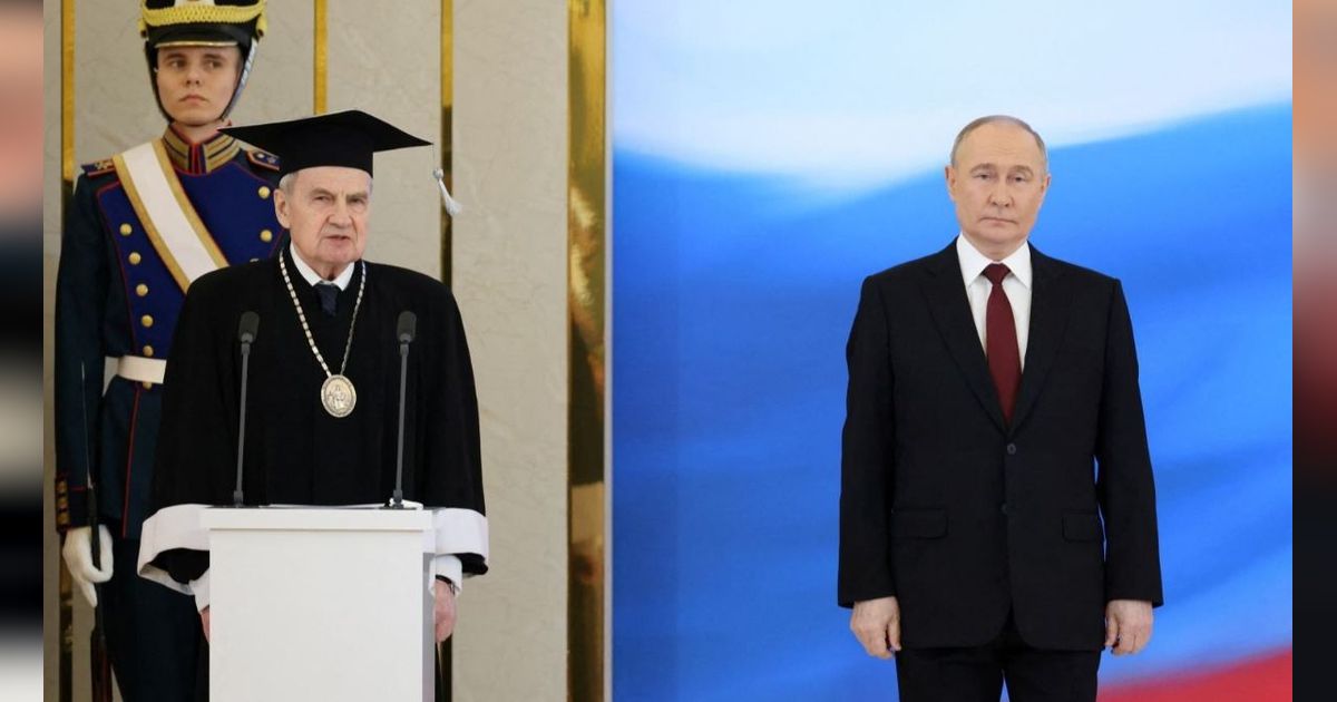 FOTO: Detik-Detik Vladimir Putin Kembali Dilantik Menjadi Presiden Rusia Periode ke-5 di Istana Kremlin