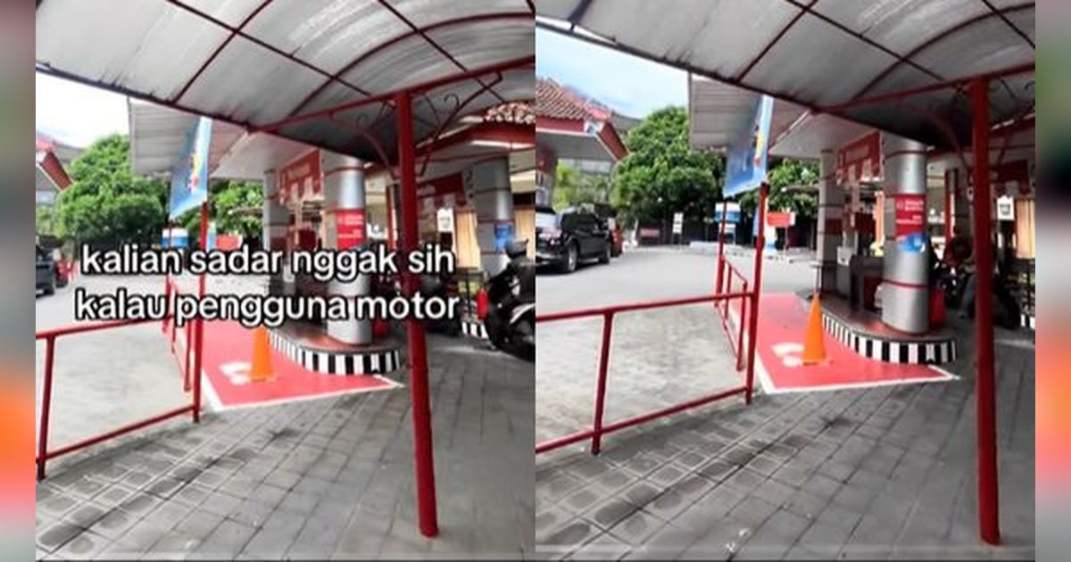 Wow Di Bali, SPBU dilengkapi dengan atap agar pemotor yang antre tidak kepanasan.