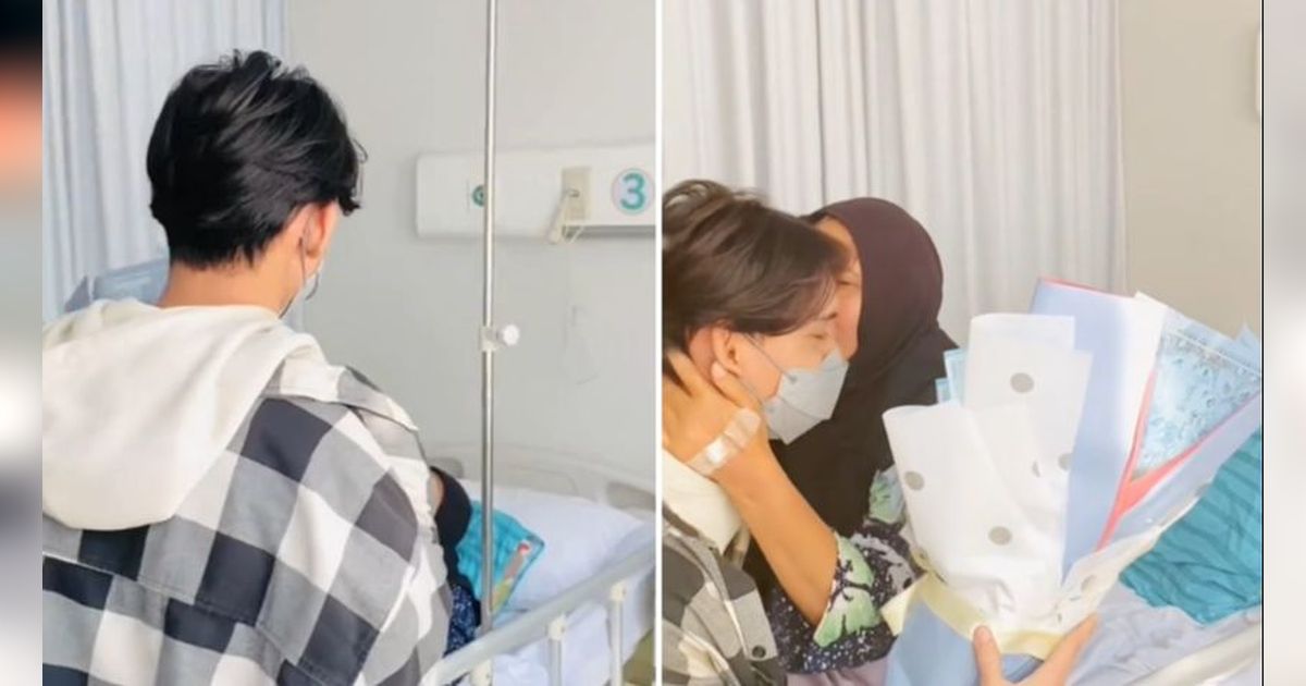 Ibunda Dirawat di Rumah Sakit, Aksi Pria Beri Kejutan Datang Menjenguk dari Bekasi-Cirebon Ini Bikin Haru