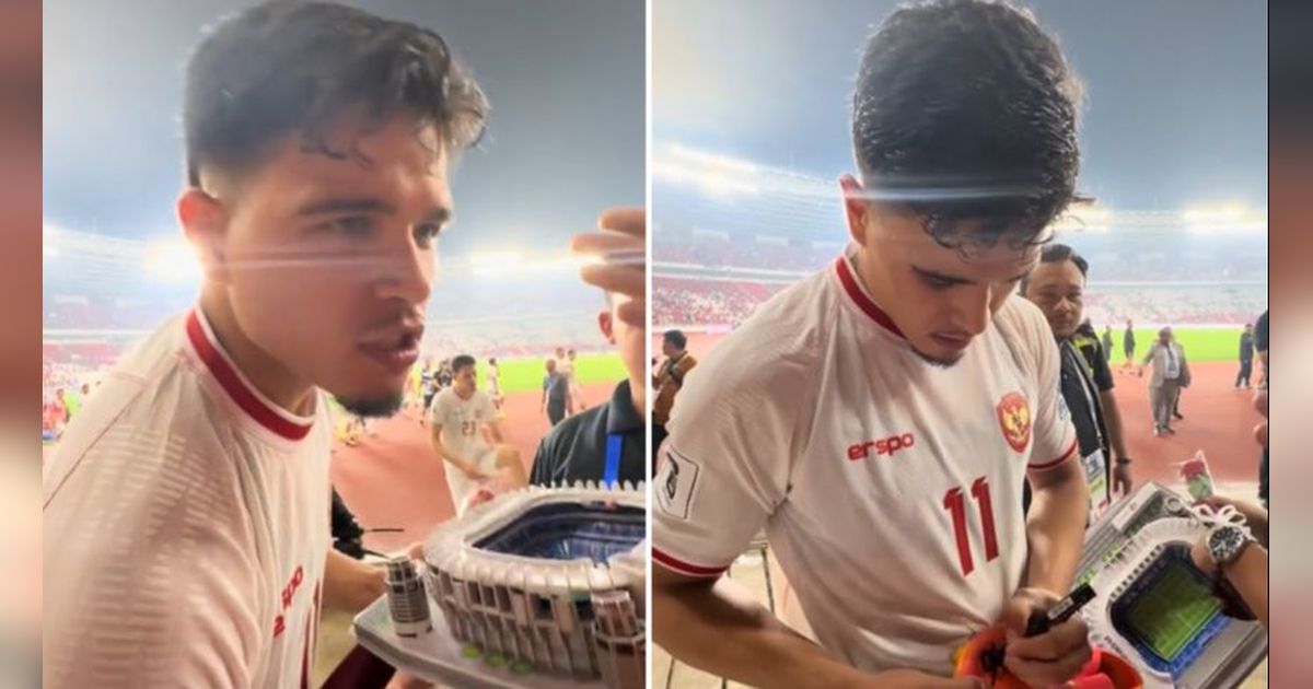 Beruntung Banget, Suporter Timnas Indonesia Ini Dapat Hadiah Sepatu Bola dari Ragnar Oratmangoen