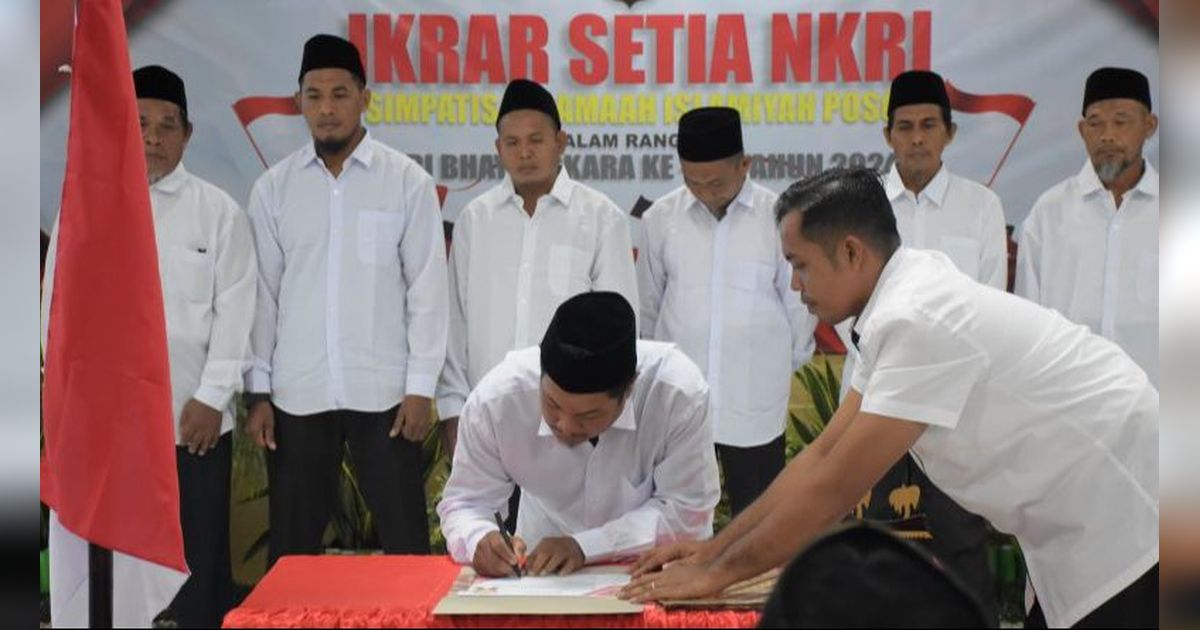 18 Mantan Simpatisan ISIS dan JI Ikrar Setia NKRI, Diminta Jaga Keamanan di Poso