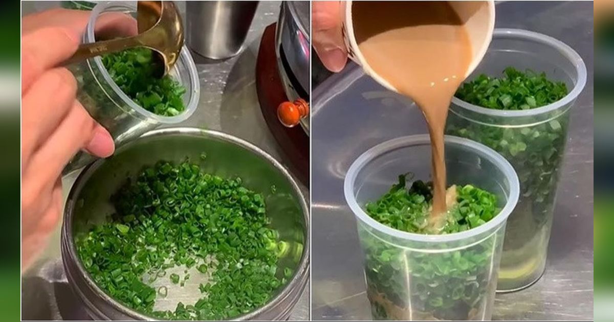 Unik, di China Lagi Viral Kopi yang Disajikan dengan Topping Daun Bawang