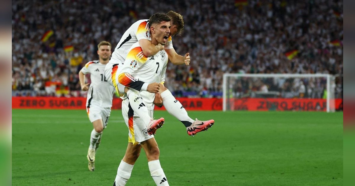 FOTO: Menyala! Jerman Gilas Skotlandia 5-1 di Euro 2024: Ini Gol-Gol Indahnya