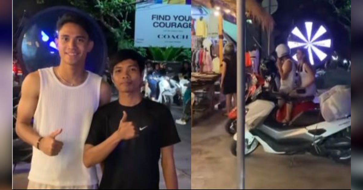 Momen Marselino 'Ditodong' Fans Foto Bareng pas Liburan di Bali dengan Kekasih, Ikut Tertawa saat Disinggung Tendangan Melayang