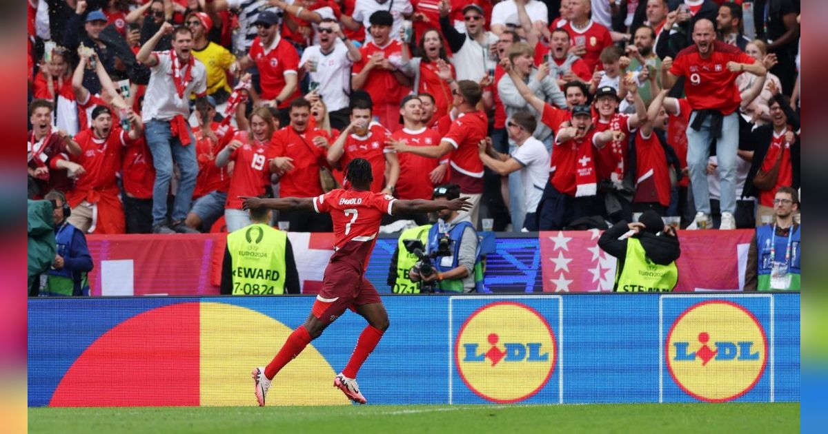 FOTO: Momen Swiss Bantai Hungaria 3-1 di Euro 2024