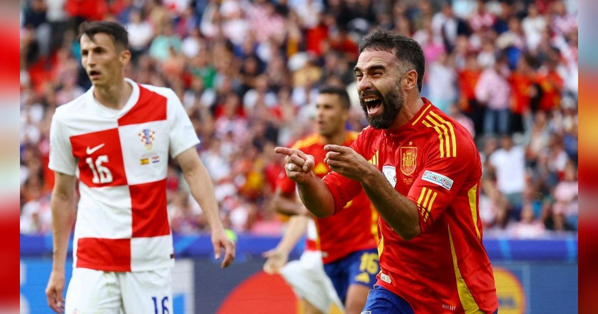 FOTO: Momen Spanyol Sukses Bikin Kroasia Menangis di Laga Pertama Grup B Euro 2024