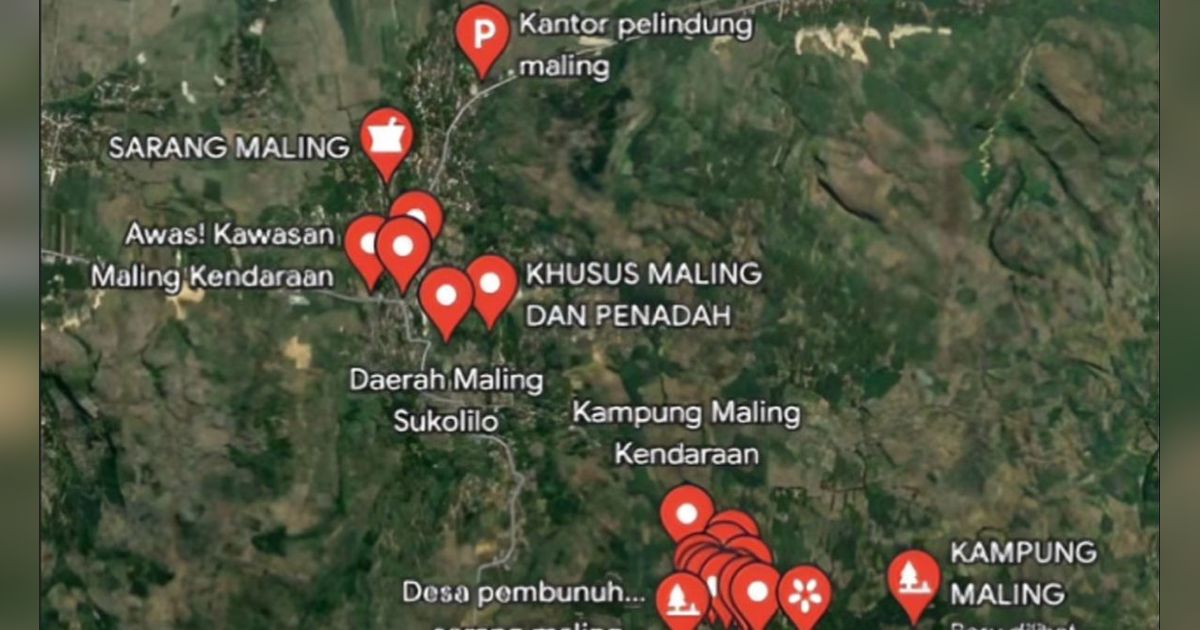 Viral Sejumlah Titik Peta Kecamatan Sukolilo di Google Maps Dipenuhi Label 