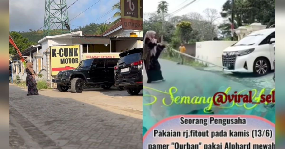 Viral Tren Pamer Mobil Mewah Jadi Hewan Kurban, dari Rubicon hingga Alphard