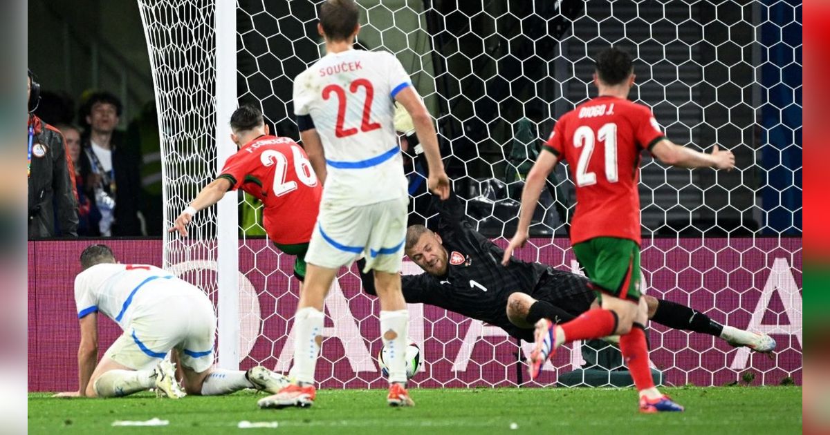 FOTO: Momen Dramatis Portugal Hajar Republik Ceko Hingga Detik-Detik Akhir Pertandingan Grup F Euro 2024