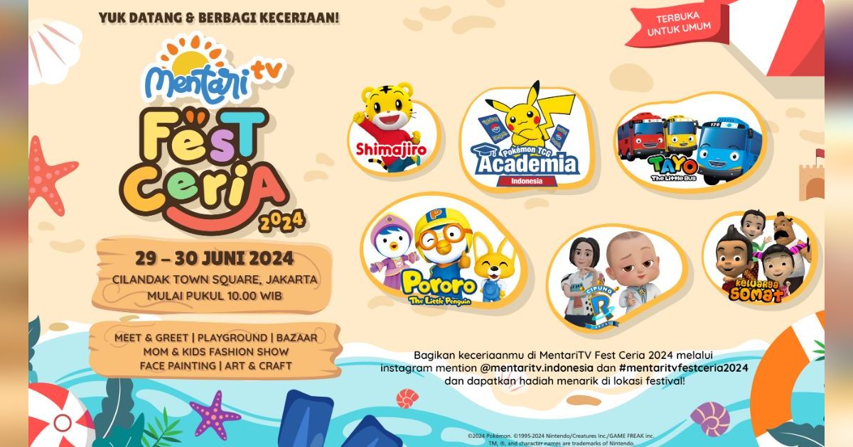 MentariTV Fest Ceria 2024 Bakal Bawa Pengalaman Seru Keluarga Indonesia, Catat Tanggalnya