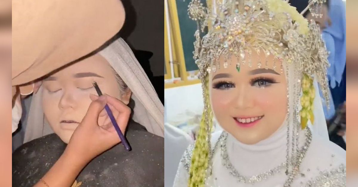 MUA Rias Pengantin Hanya Pakai Senter HP Saat Listrik Padam, Hasil Riasannya Tetap 'Menyala'