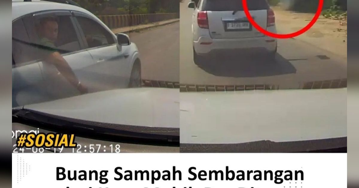 Ini Tampang Pemobil Viral Bikin Geram Buang Sampah Sembarangan Ditegur Malah Marah-Marah