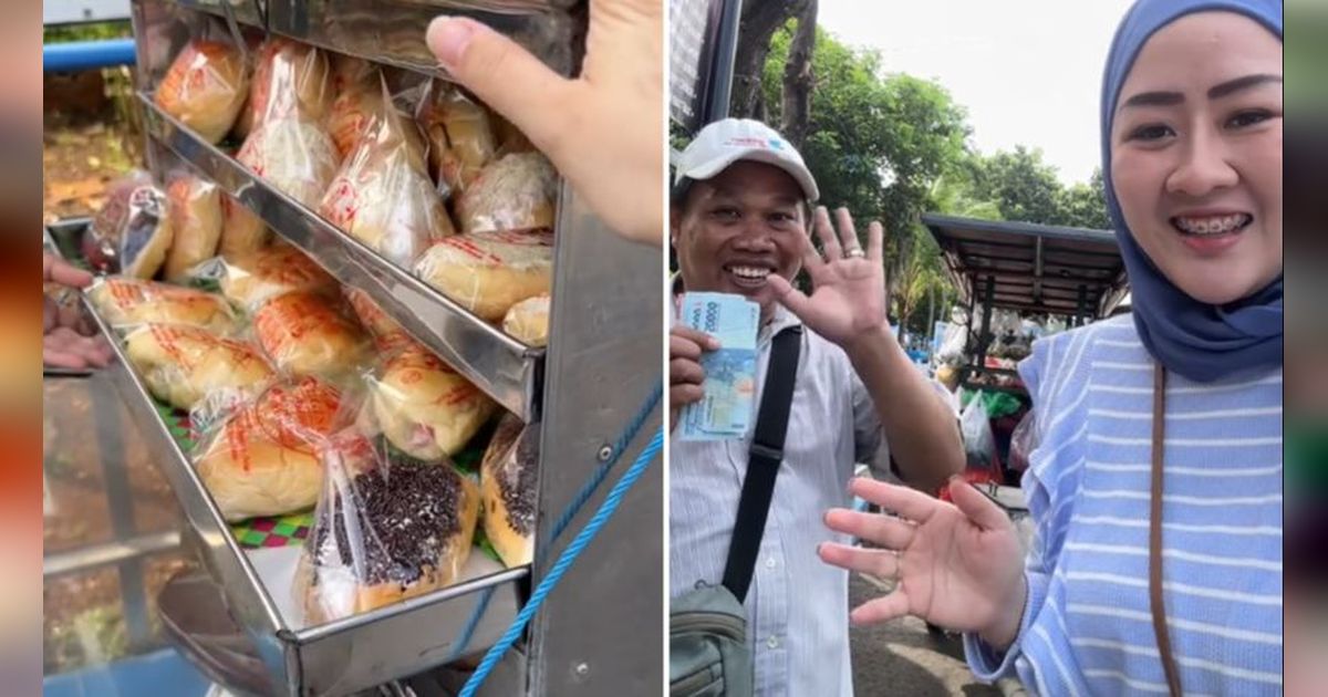 Viral Momen Wanita Borong Dagangan Penjual Roti Keliling, Aksinya Tuai Pujian