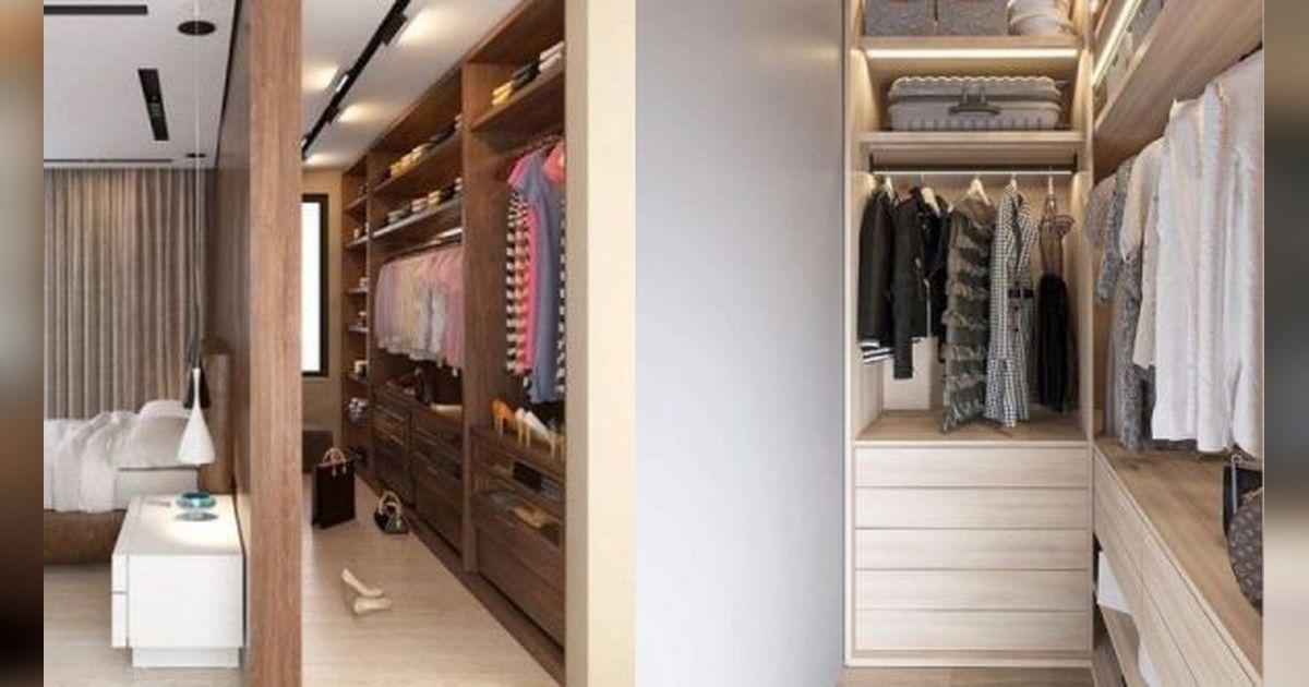 8 Ide Desain Walk in Closet Sederhana dengan Tatanan Minimalis untuk Tempat Nyaman Pakaian Favoritmu