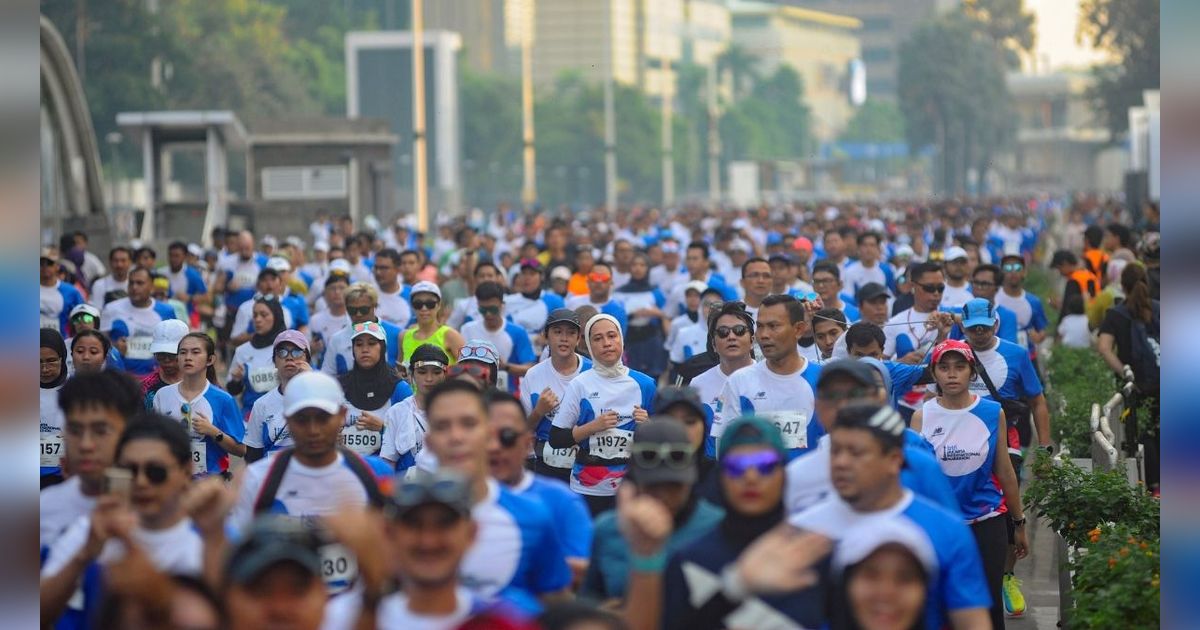 FOTO: Suasana Jakarta International Marathon 2024 yang Diikuti Belasan Ribu Pelari dari 32 Negara