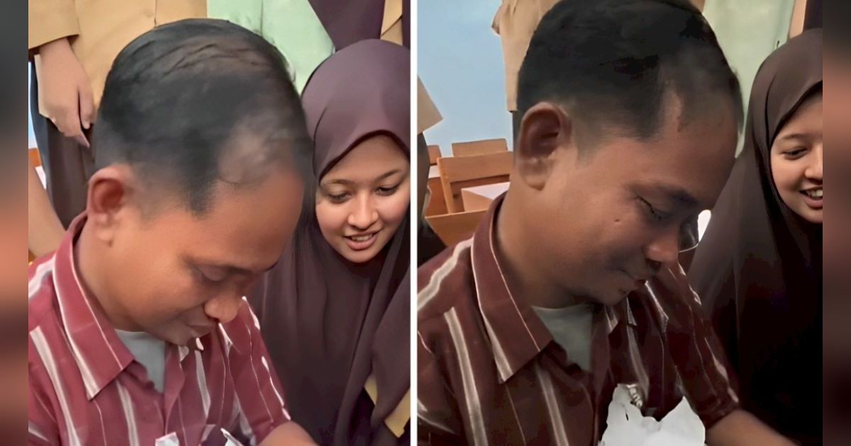 Bikin Haru, Guru di Makassar Ini Dapat Hadiah Handphone dari Murid-muridnya