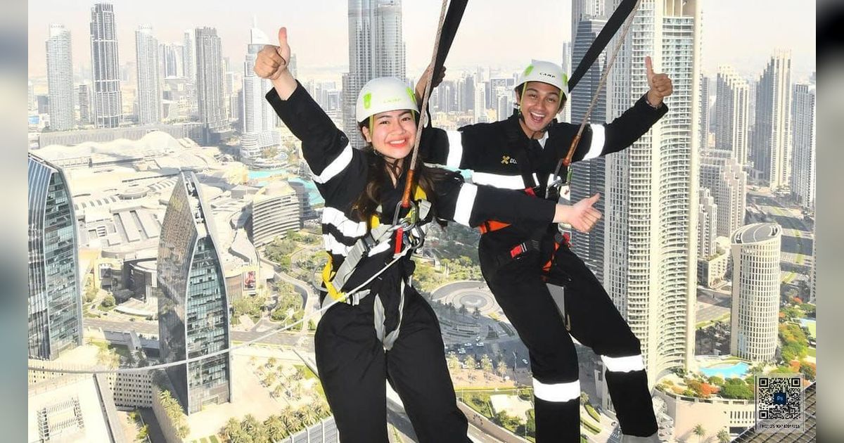 Seru Abis! Potret Felicya Angelista & Caesar Hito Naik Sky Edge di Dubai, Akui Lutut Sampai Lemas