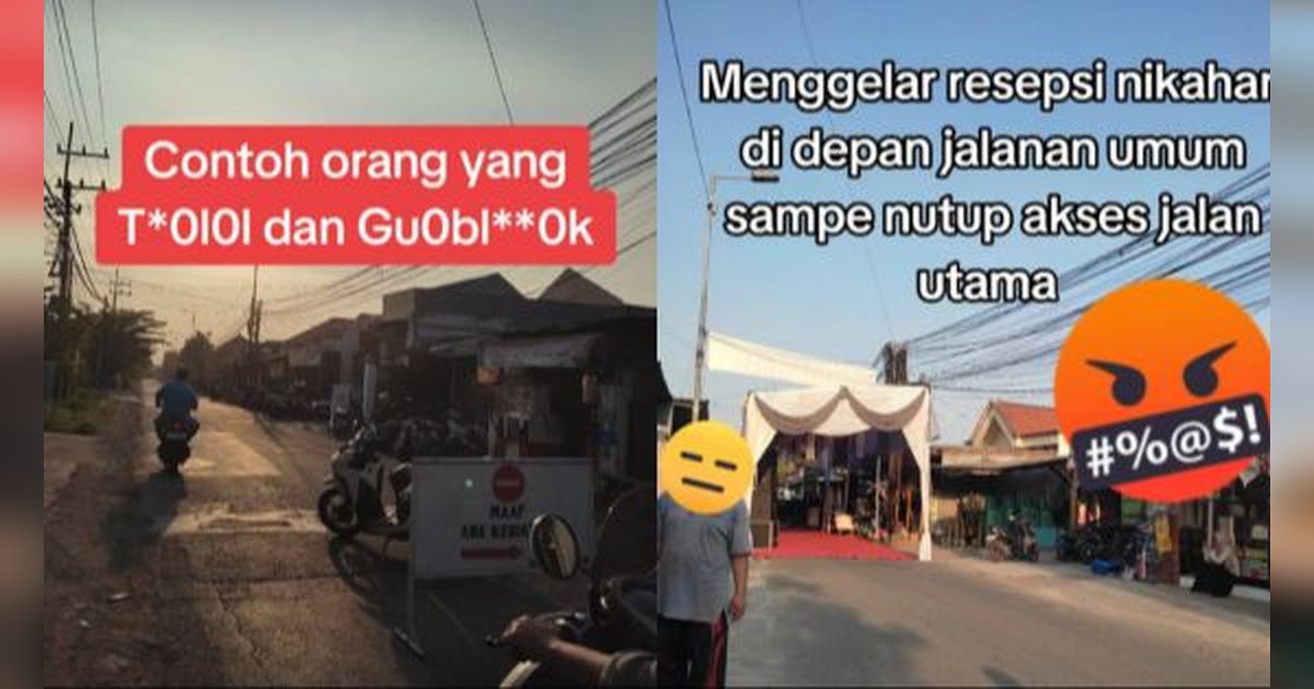 Pernikahan Menutup Akses Jalur Utama, Pengendara Jadi Harus Putar Balik karena Mencari Jalan Alternatif!