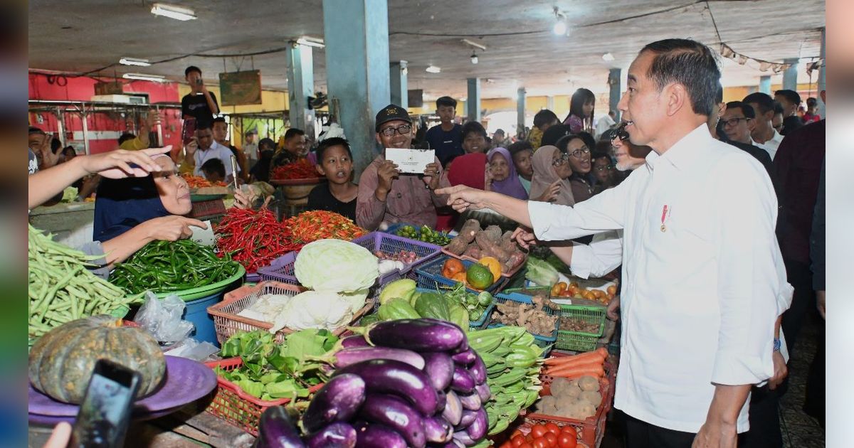 Tinjau Pasar di Kotawaringin Timur, Jokowi Pastikan Harga Baik dan Stabil