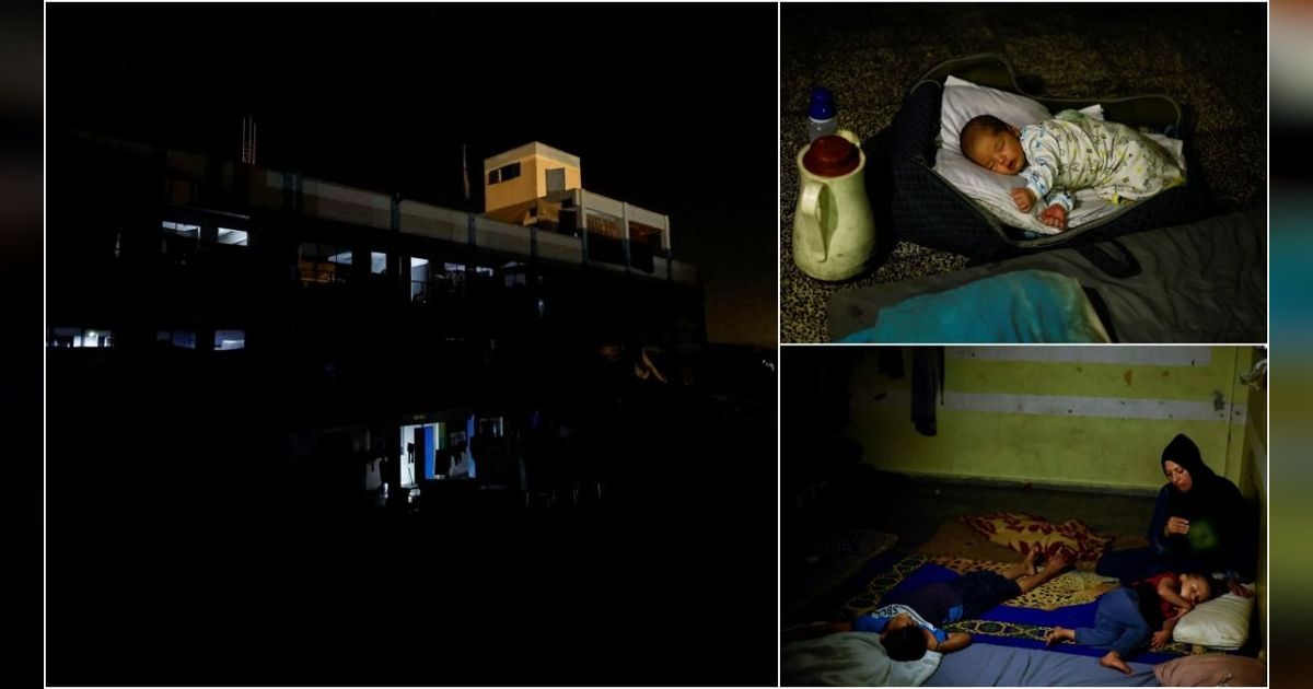 FOTO: Penderitaan Warga Palestina di Gaza Hidup Bertahan di Kegelapan Tanpa Listrik, Cuaca Panas dan Dinginnya Malam