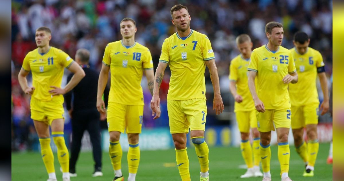 FOTO: Wajah Lesu Pemain Ukraina Tersingkir dari Euro 2024: Koleksi 4 Poin, tapi Kalah Selisih Gol