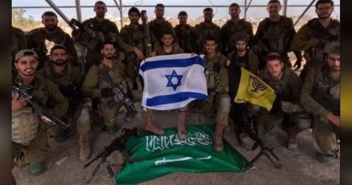 Foto Tentara Israel Injak Bendera Arab Saudi Viral, Picu Kemarahan Netizen