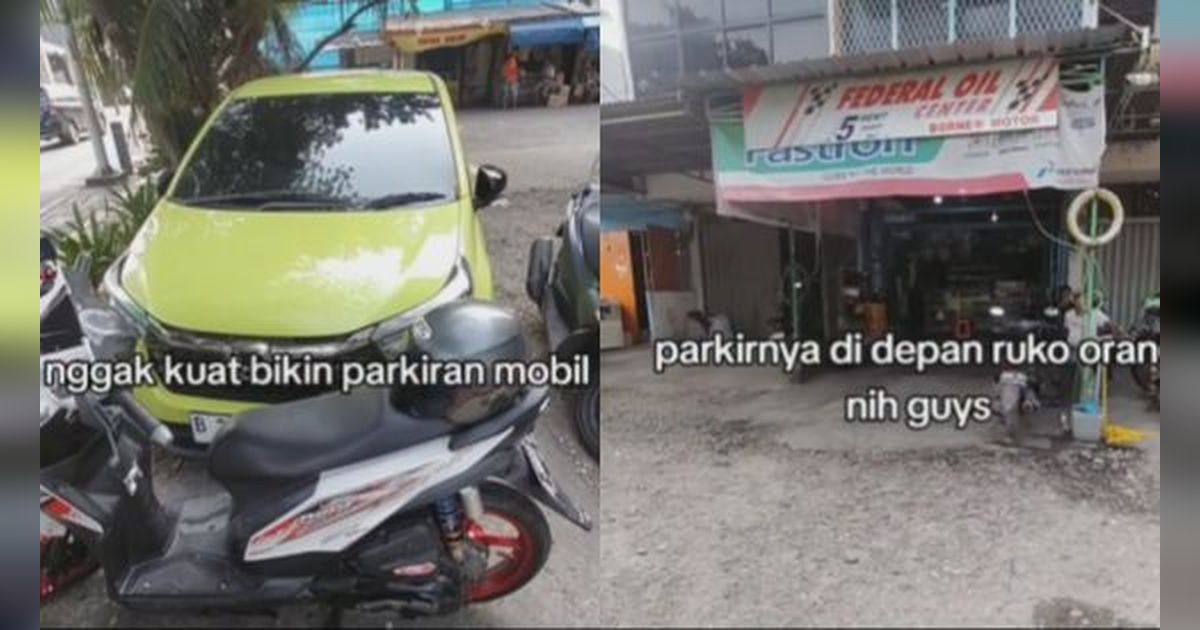 Halangi Bengkel, Mobil Ini Numpang Seakan Tak Punya Tempat Parkir Pribadi