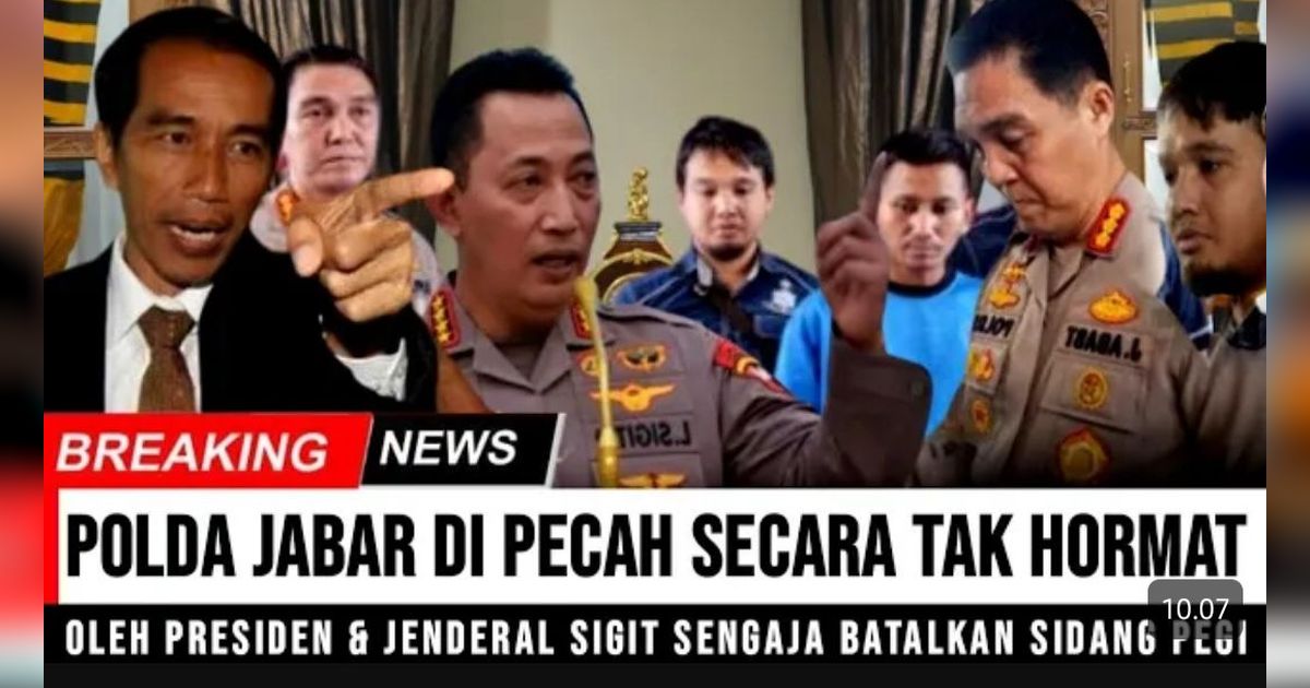 CEK FAKTA: Hoaks Presiden Jokowi dan Kapolri Copot Polda Jabar Karena Batalkan Sidang Pegi
