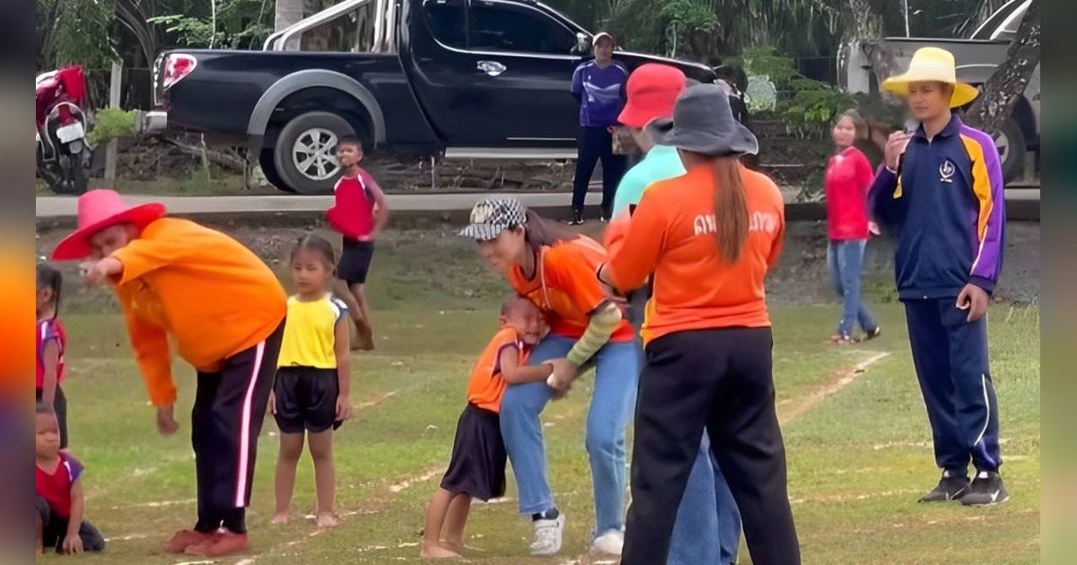 Viral Video Bocah Nangis Tak Mau Ikut Lomba, Malah Jadi Juara 1 karena Mengejar Sang Ibu